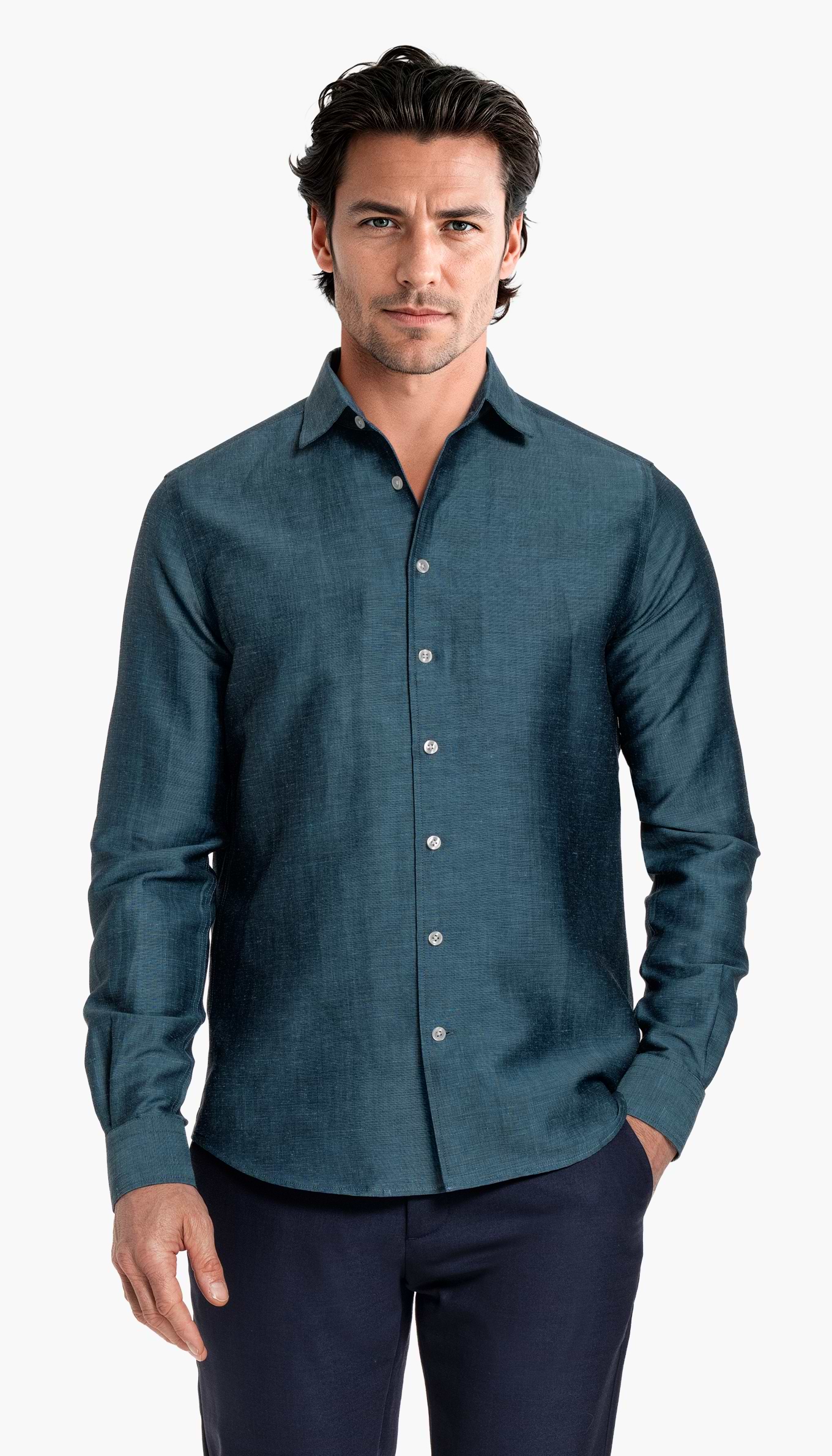 Wool Linen Shirt Casual
