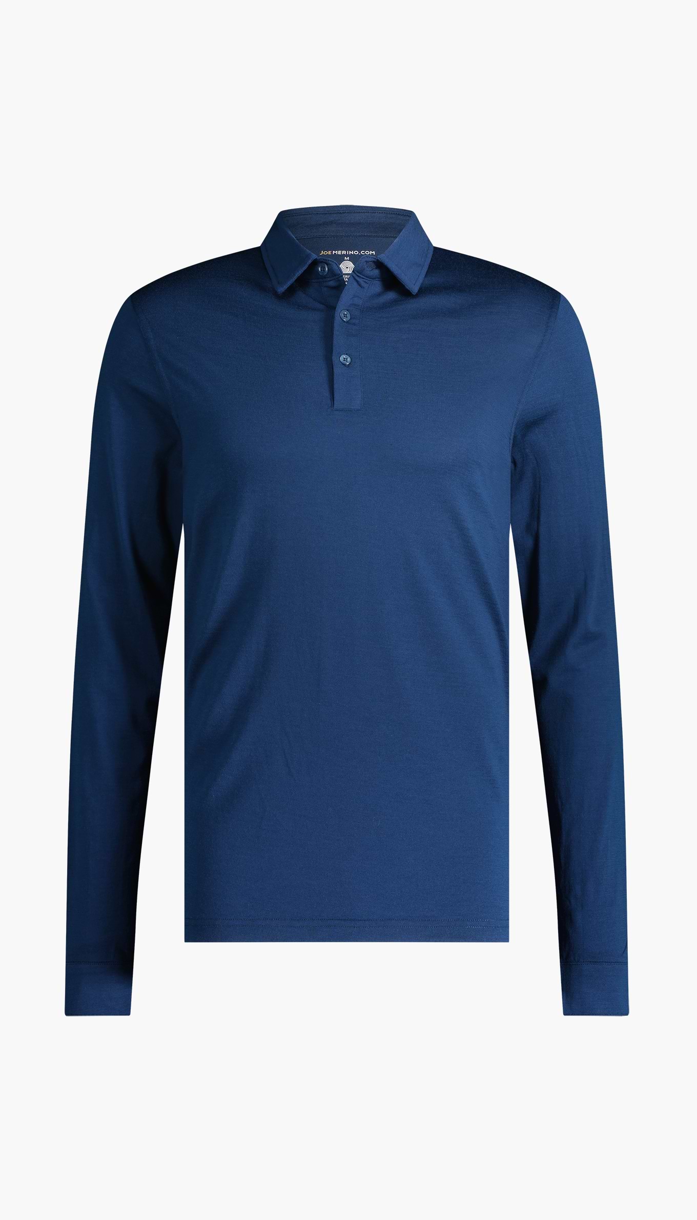 Merino long sleeve polo shirt