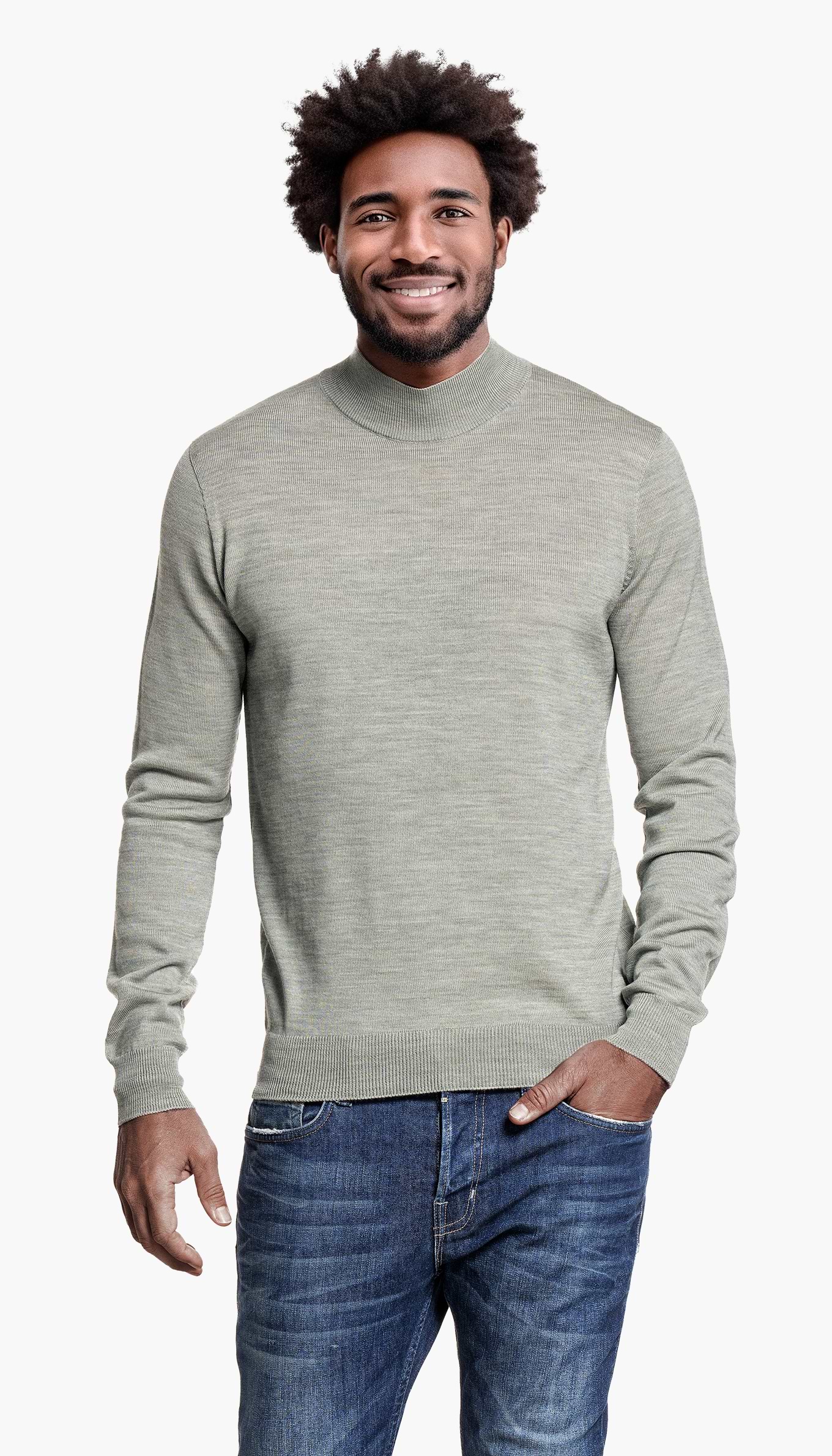 Mock neck sweater men - Joe Turtle 3D | Joe Merino