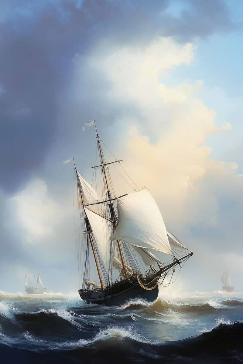 Shirt V-Neck Noordzee