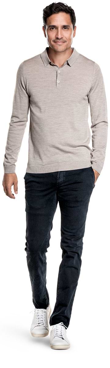 Riva Buttons Long Sleeve Windsor Beige