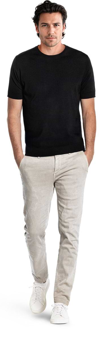Blue Label Crew Short Sleeve Deep Black