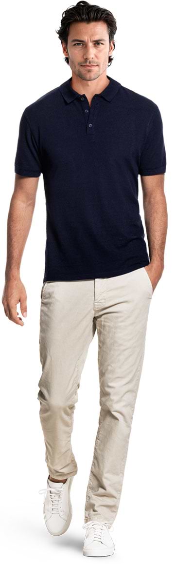 Blue Label Polo Pique Navy Blue