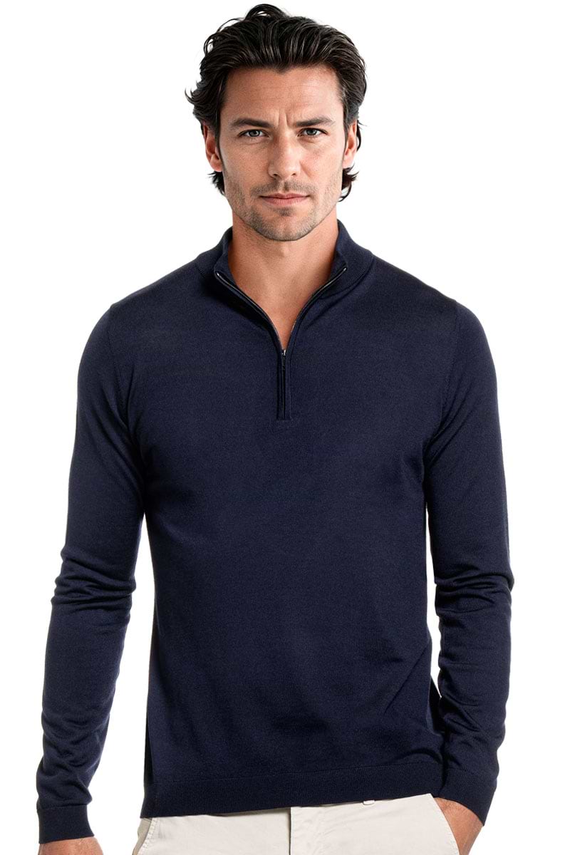 Blue Label Zip Navy Blue