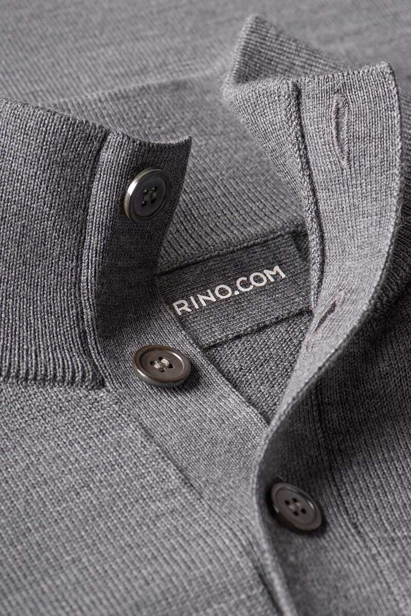 Button Easy Fit Harvard Grey