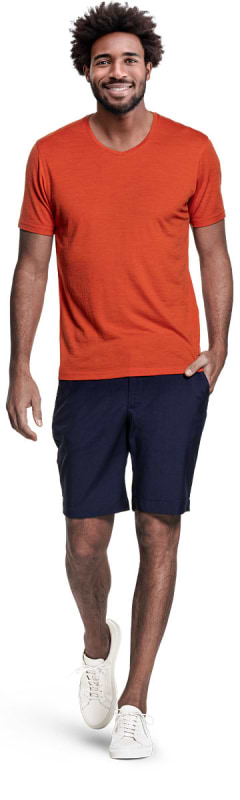 Shirt V-Neck Burned Mandarin