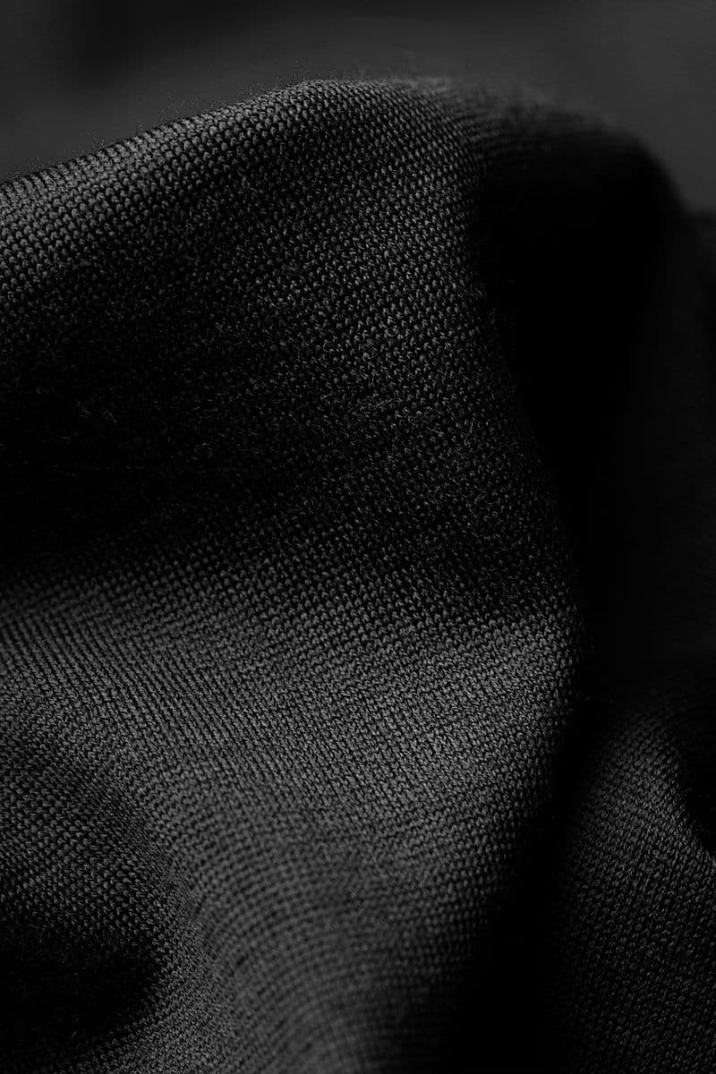 Shirt Polo Short Sleeve Extra Long Deep Black