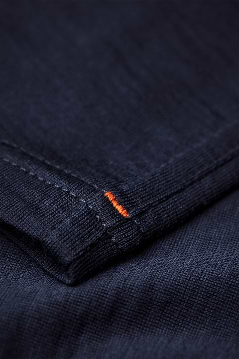 Shirt Henley Short Sleeve Navy Blue - Base Image