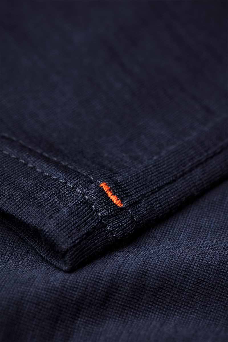 Shirt Henley Long Sleeve Navy Blue