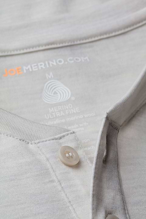 Shirt Henley Short Sleeve Sand White - Base Image