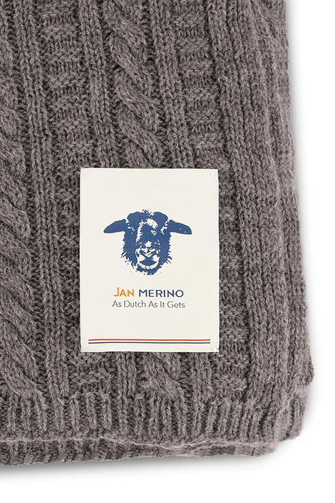 Jan Merino Kabel Deken Taupe - Base Image