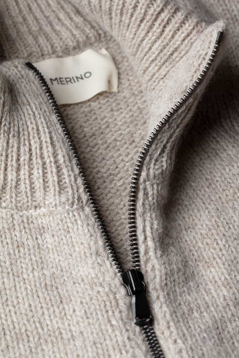Jan Merino Vest Naturel Ongeverfd