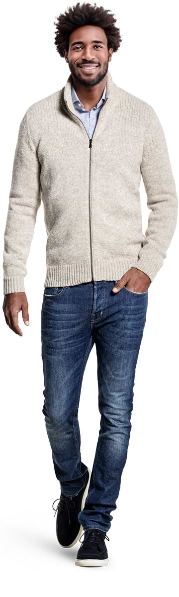Jan Merino Vest Naturel Ongeverfd