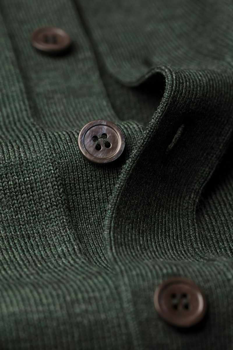 Vest Button Easy Fit British Green