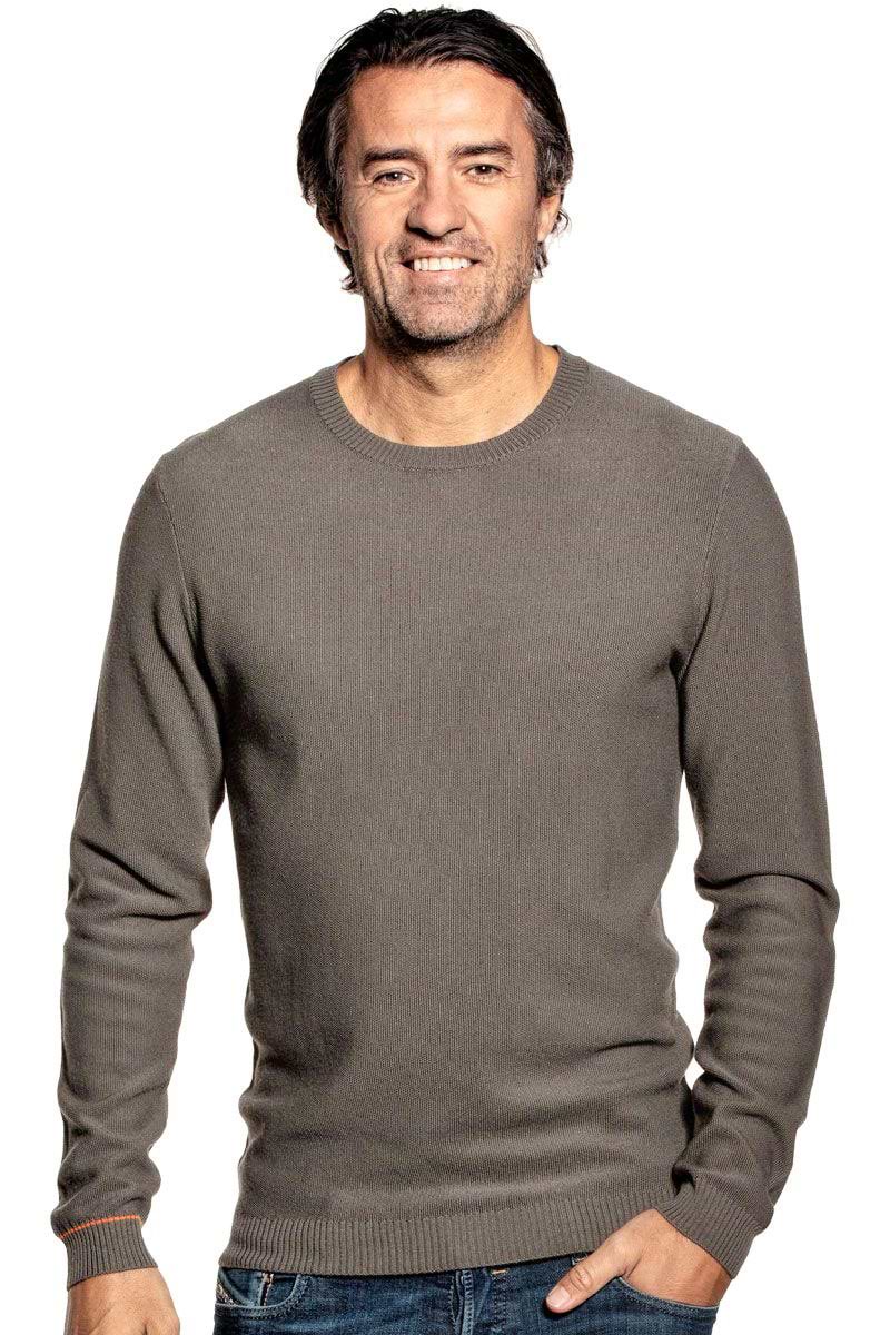 Strickpullover für Herren aus Merinowolle in Grün