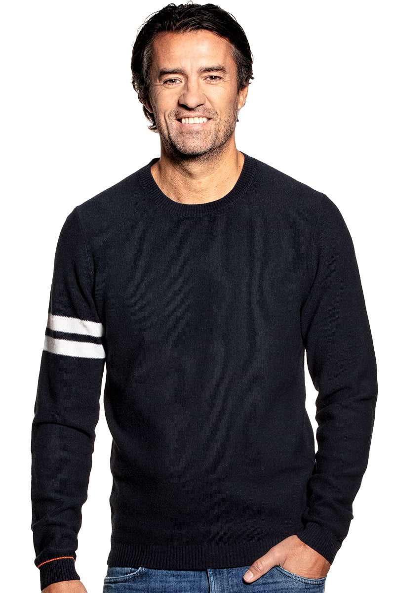 Bee Striped Sleeve True Navy
