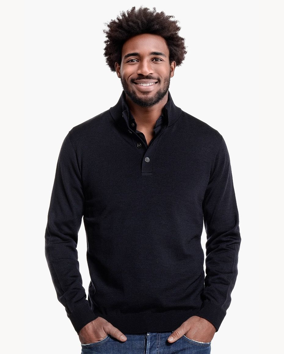 Button Easy Fit Very Dark Navy