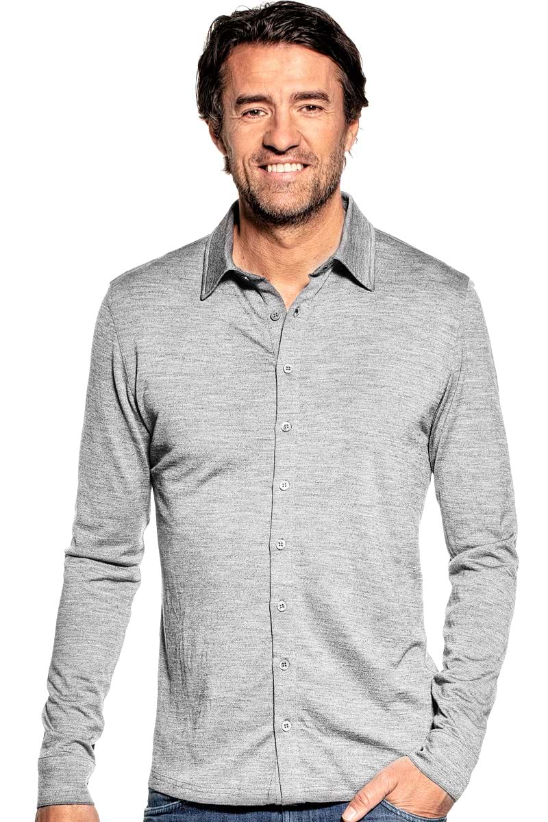 Joe Shirt Button Up Clear Grey