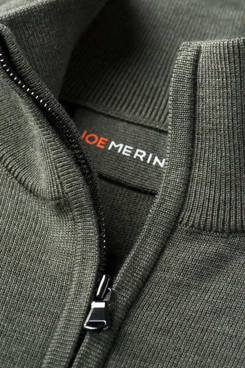 Joe Cardigan 2-Way Zip Million Dollar Green