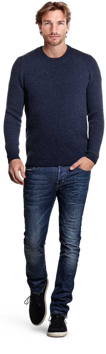 Circular Crew Mix Navy