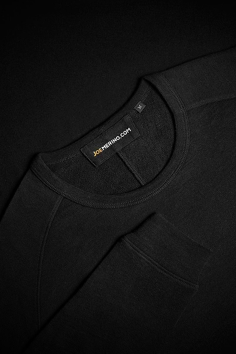 Joe Sweatshirt Deep Black - Base Image