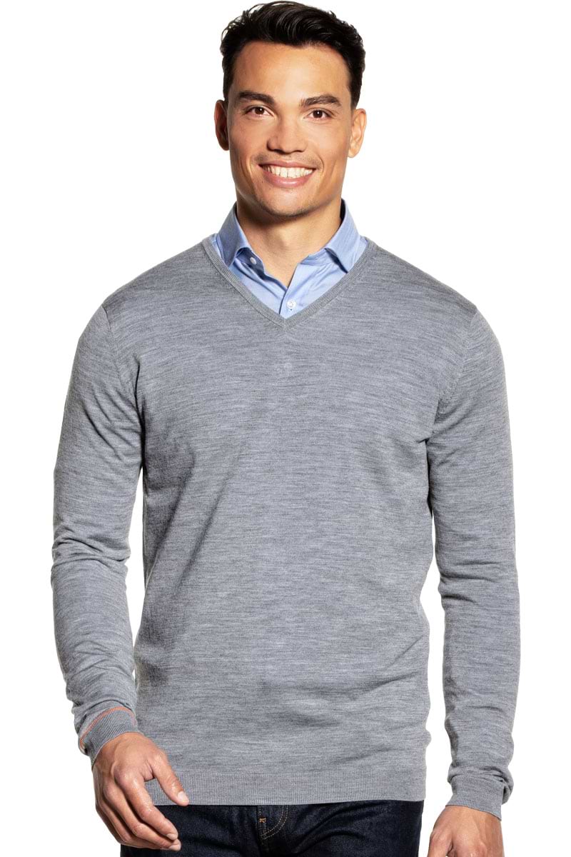 Joe V-neck Extra Long Silver Grey