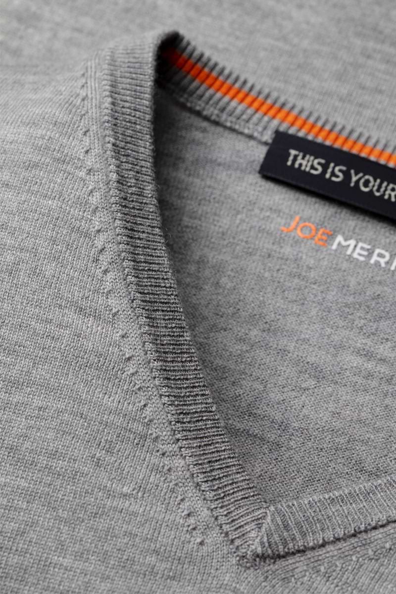 Joe V-neck Extra Long Silver Grey