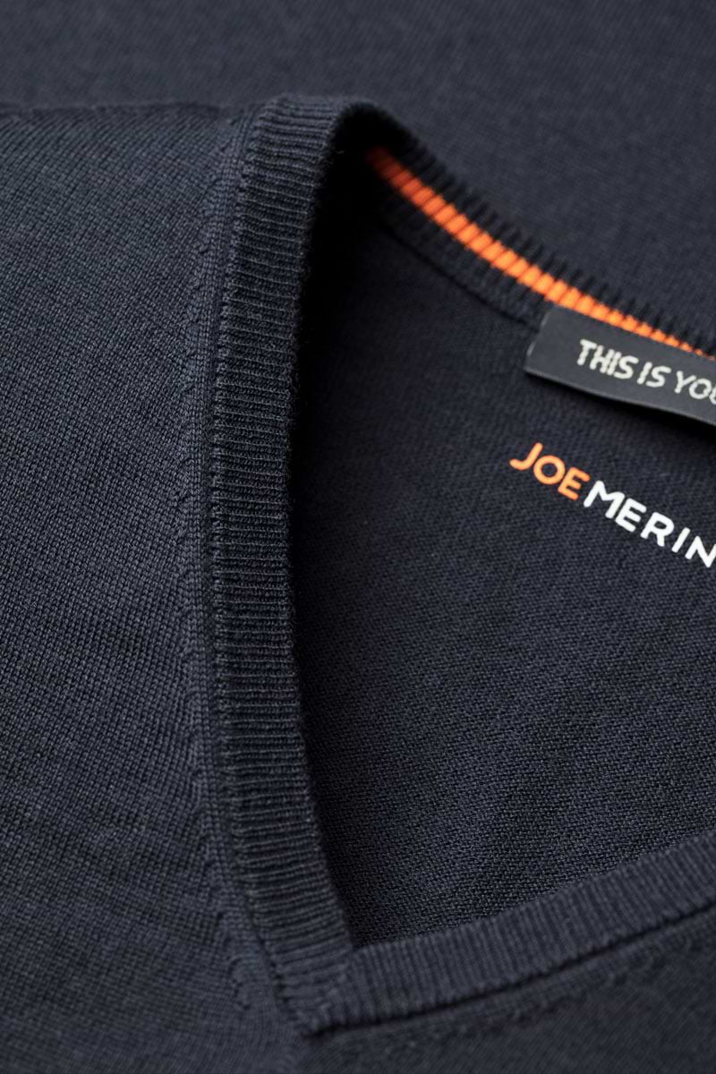 Joe V-neck Extra Long Blue Grey