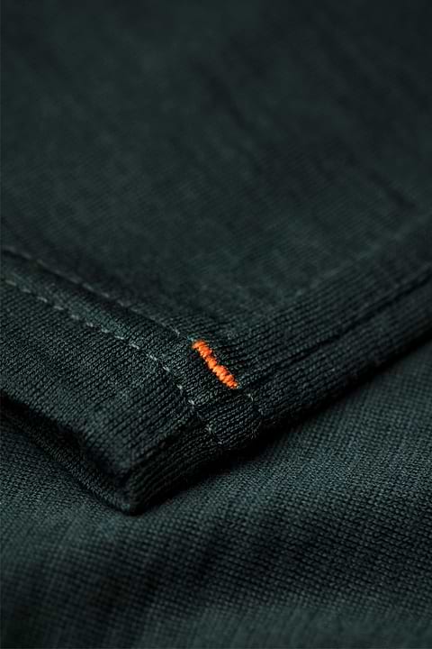 Shirt Henley Short Sleeve Dark Green - Base Image