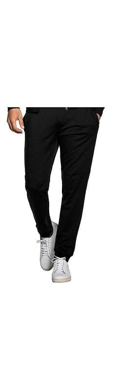 Zwarte sweatpants voor heren gemaakt van merinowol