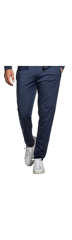 Sweatpants voor heren in het blauw gemaakt van merinowol