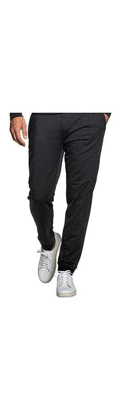 Donkergrijze sweatpants voor heren gemaakt van merinowol