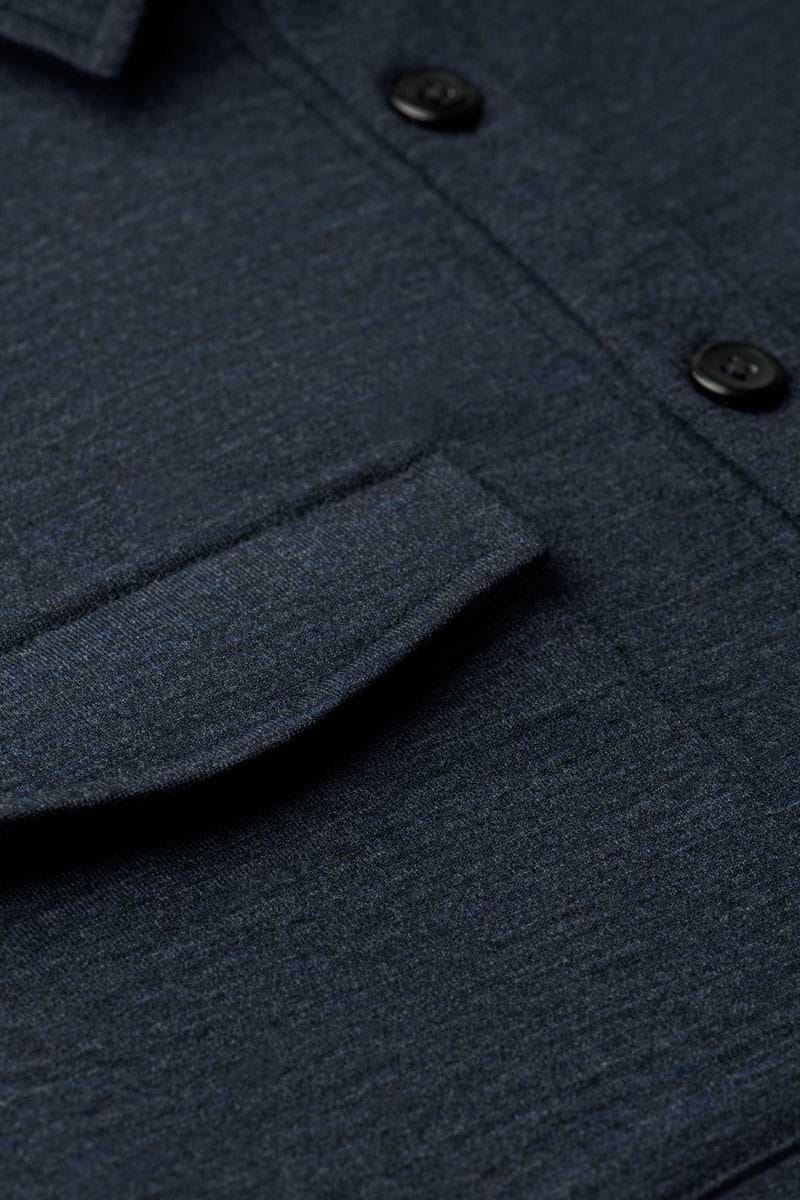 Joe Overshirt Pockets Blue Whale