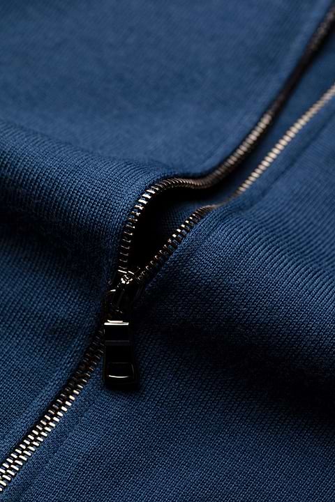 Riva Cardigan Zip Bright Navy - Base Image