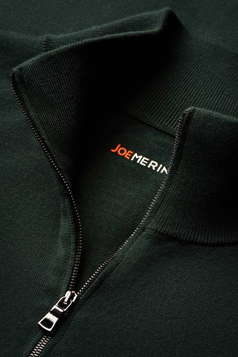 Riva Cardigan Zip Very Dark Green