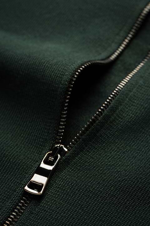 Riva Cardigan Zip Very Dark Green - Base Image