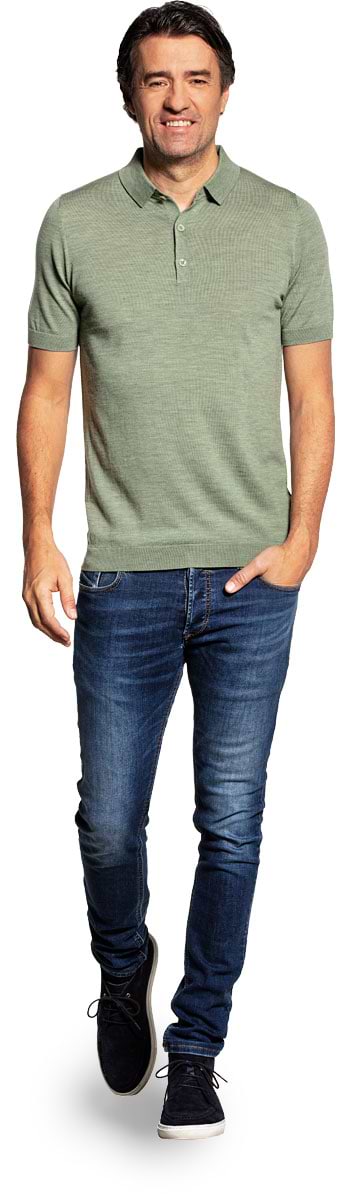Riva Buttons Short Sleeve Agave Green