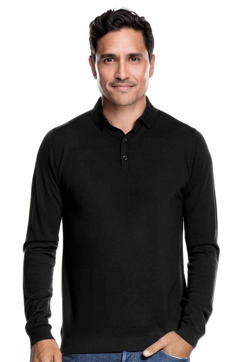 Riva Buttons Long Sleeve Deep Black