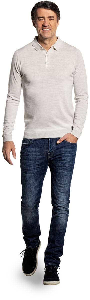 Riva Buttons Long Sleeve Clean Cement