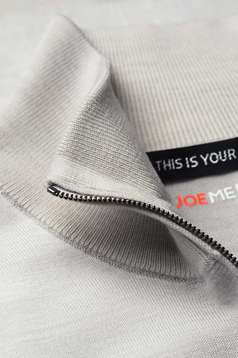 Riva Cardigan Zip Clean Cement - Base Image