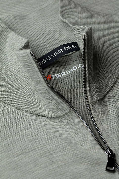 Riva Cardigan Zip Hazy Green - Base Image