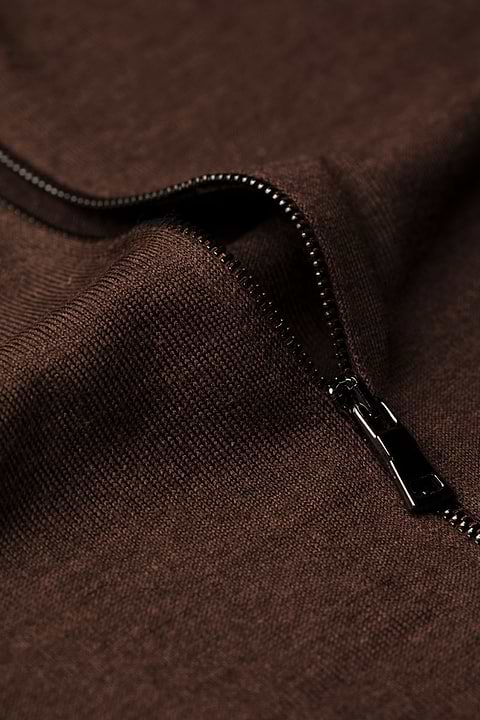 Joe Riva Cardigan Zip Pure Chocolate - Base Image