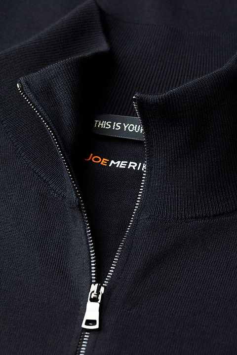 Joe Riva Cardigan Zip Very Dark Navy - Base Image