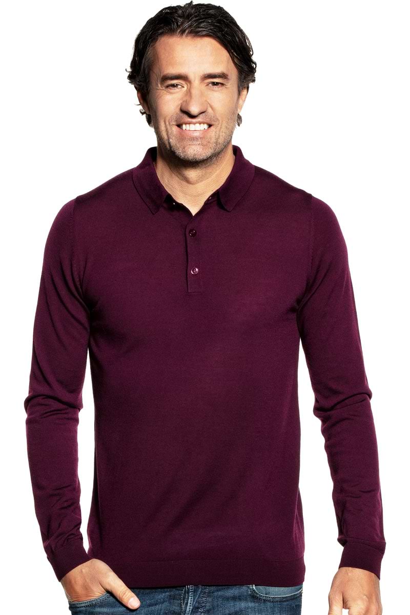 Riva Buttons Long Sleeve Red Cabbage