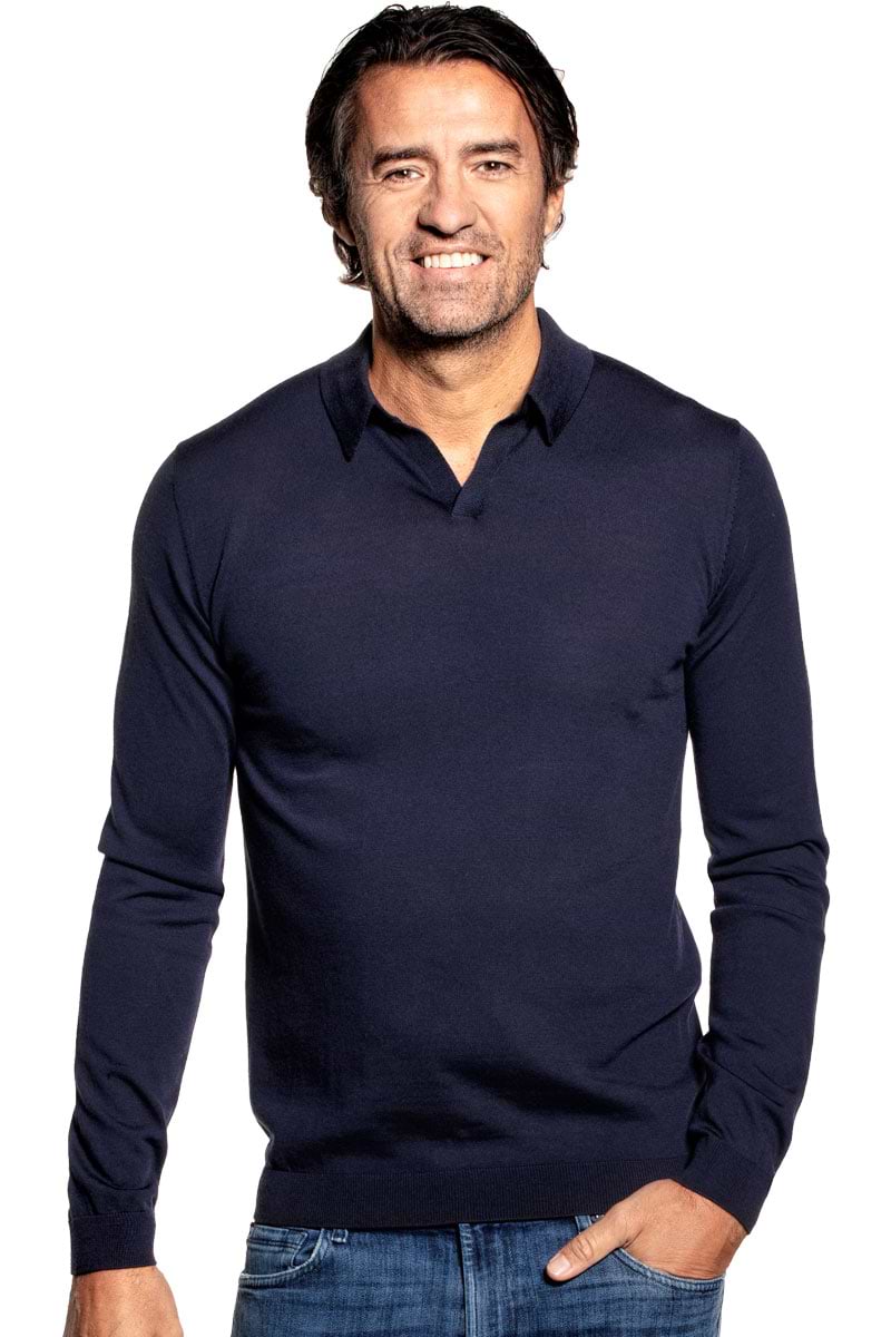 Joe Riva Long Sleeve Navy Blue