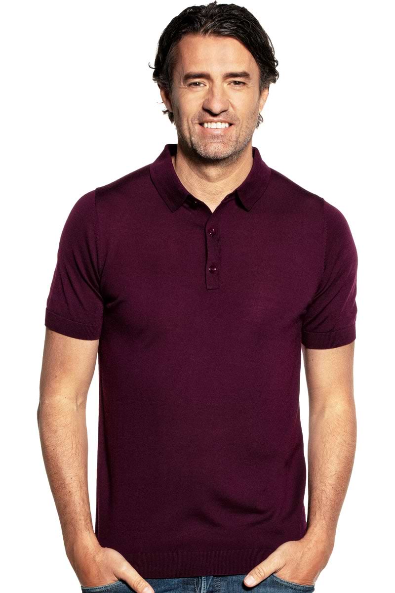 Riva Buttons Short Sleeve Red Cabbage