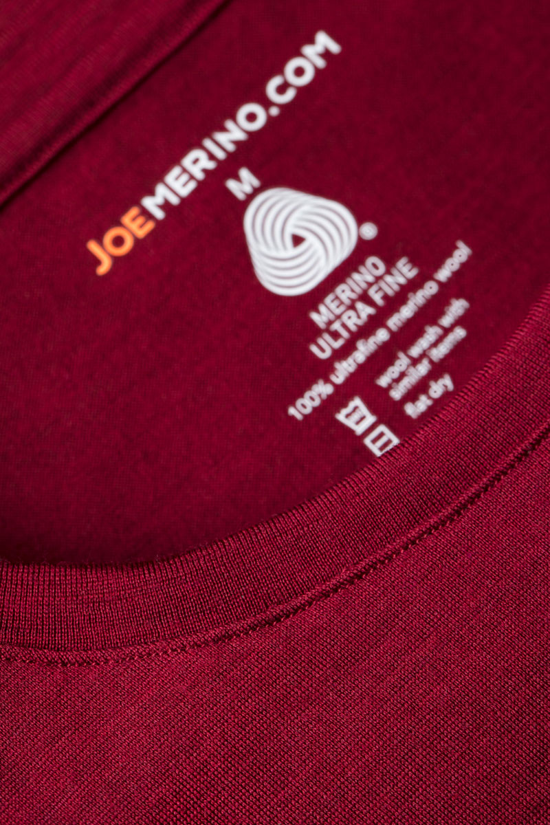Joe Shirt Round Neck Burgundy Red - Base Image