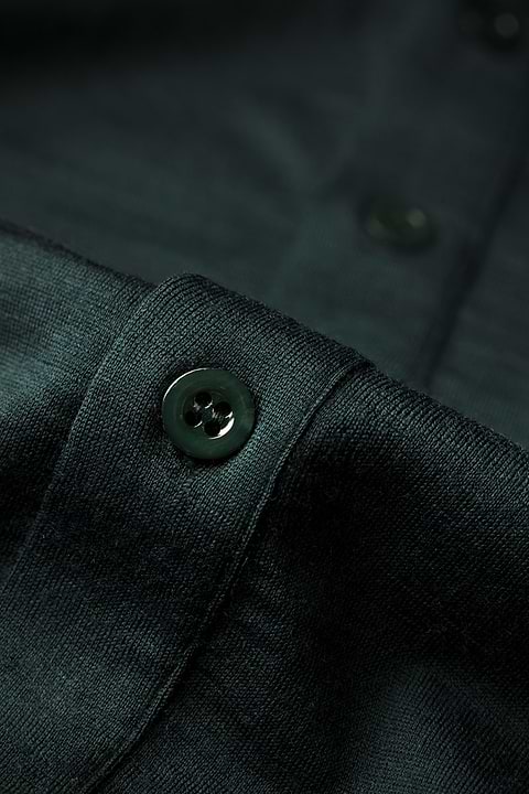 Joe Shirt Button Up Dark Green - Base Image