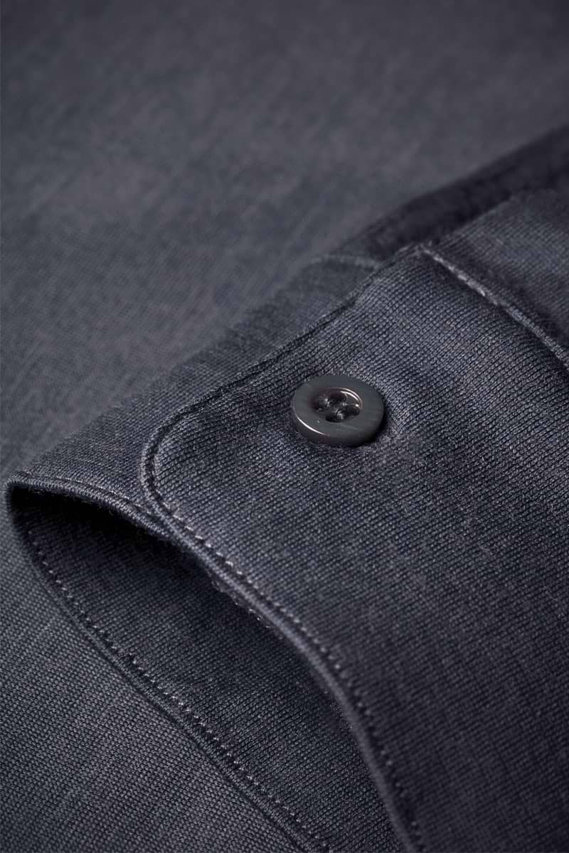 Shirt Polo Long Sleeve Dark Steel