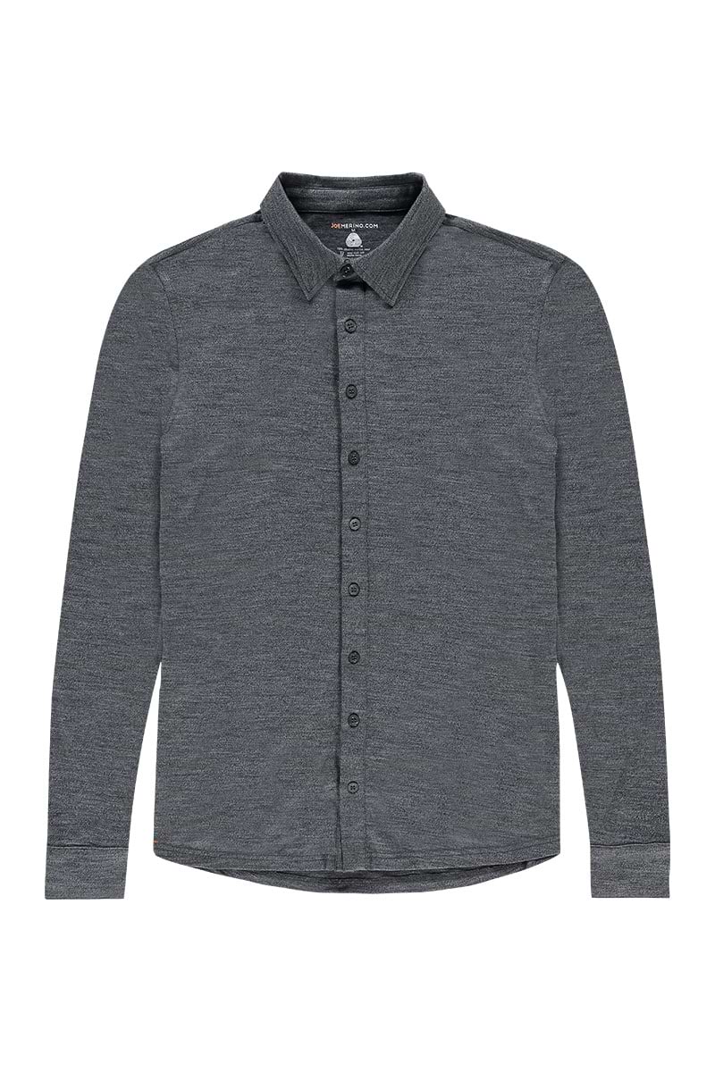 Joe Shirt Button Up Grey Charcoal